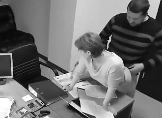 Secretary banged by a co-worker at work